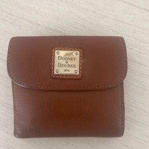 Dooney & Bourke Brown Pebbled Leather Wallet